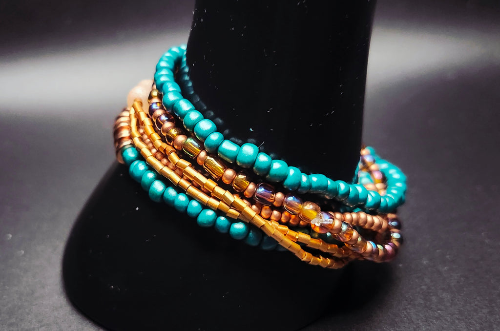 Boldly Becoming - Turquoise & Copper Bracelet Stack