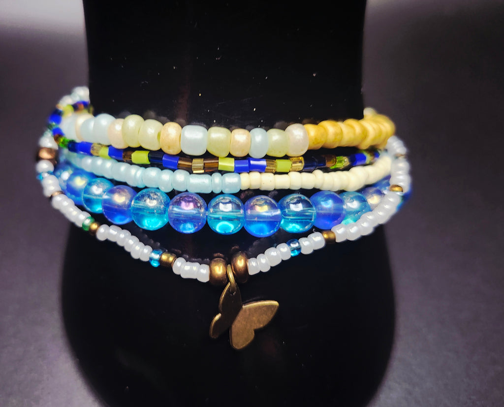 Anchored in Hope - Blue Bracelet Stack