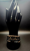 Unshakeable - Black & Gunmetal Bracelet Stack