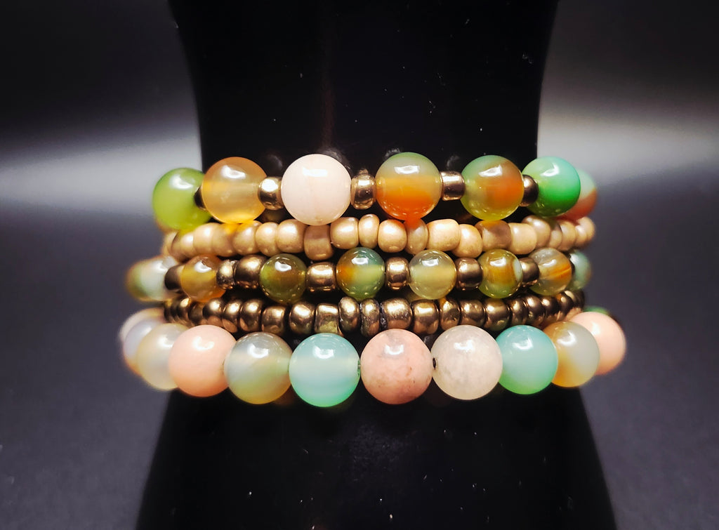 Abundantly Becoming - Earth & Glow Bracelet Stack