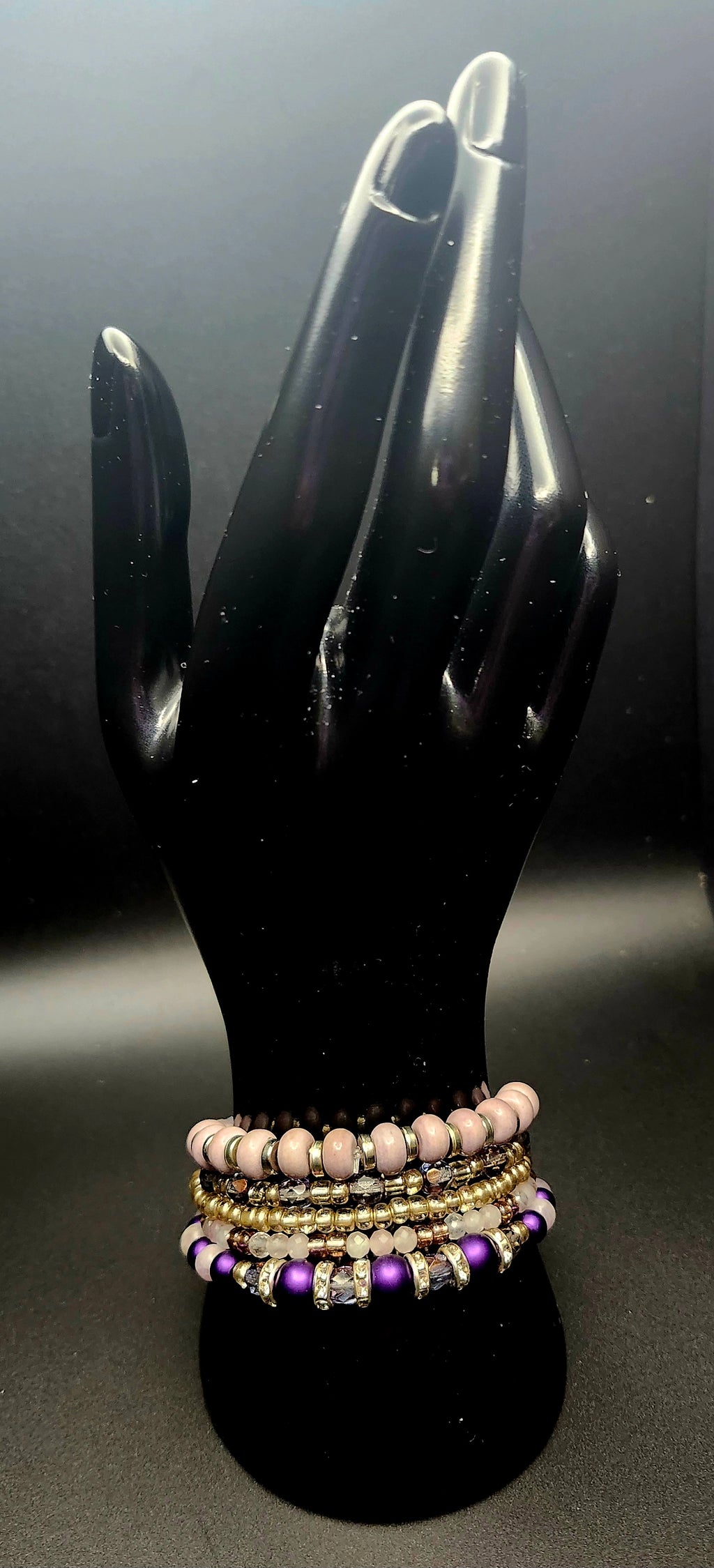 Soft Strength & Royal Grace -Purple Bracelet Stack