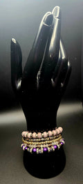 Soft Strength & Royal Grace -Purple Bracelet Stack