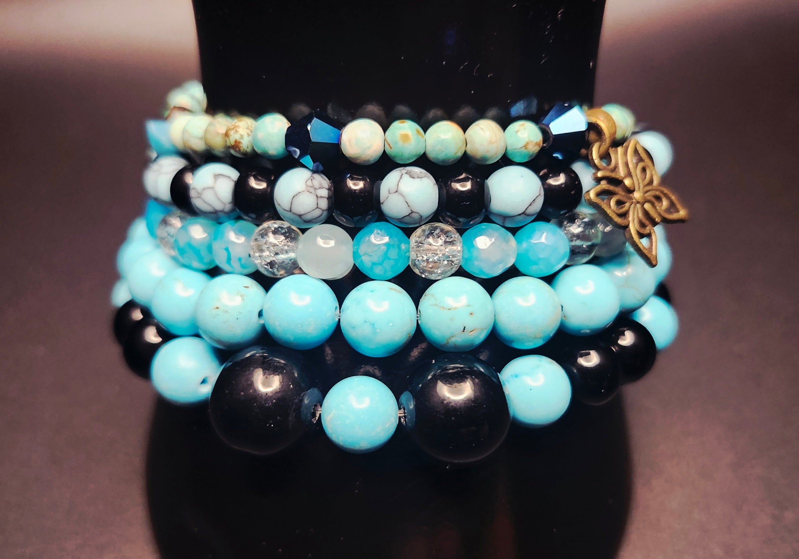 Clarity in Motion –Turquoise Bracelet Stack