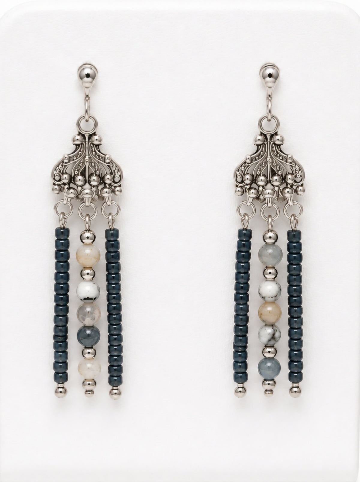 Calmly Confident - Aquamarine Faceted Round Bead Bracelet & Clip-On Earring Set