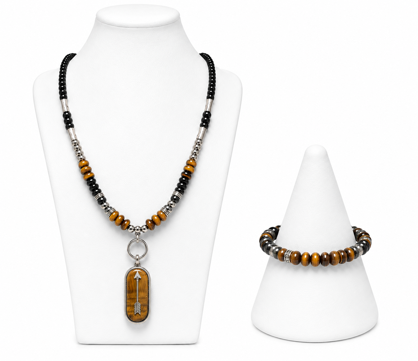 Purposeful Direction - Men Necklace & Bracelet Set